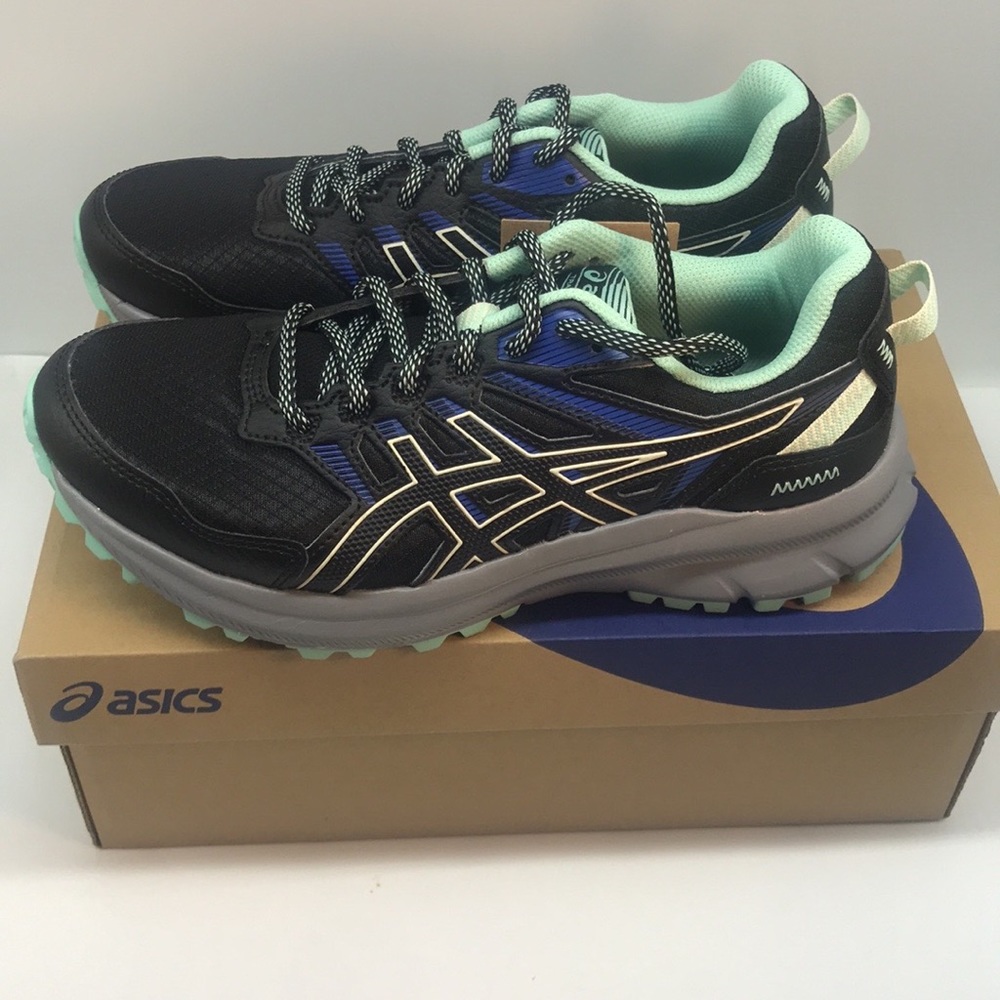 ASICS WOMENŚ TRAIL SCOUT 2 RUNNING SHOES SIZE 7.5 BLACK/BIRCH - Picture 13 of 14